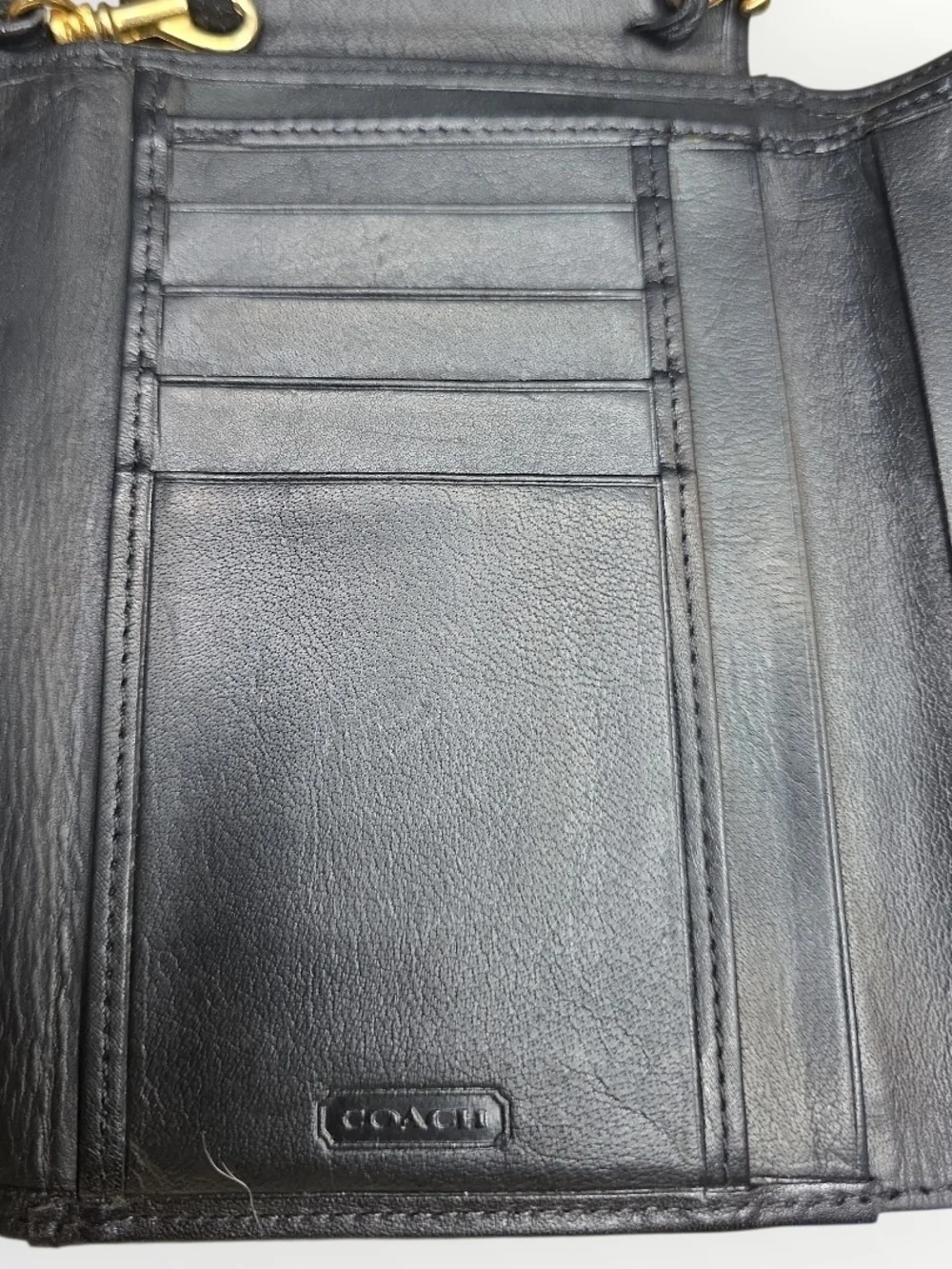 COACH VTG 1999 CONVERTIBLE BLK SWING CROSSBODY BAG PURSE TRIFOLD WALLET EUC